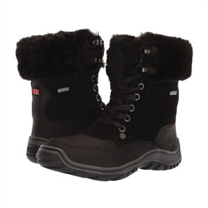 NWT PAJAR Abbie Genuine Sheepskin Lined Waterproof Boots 6.5 Black 37 Snow